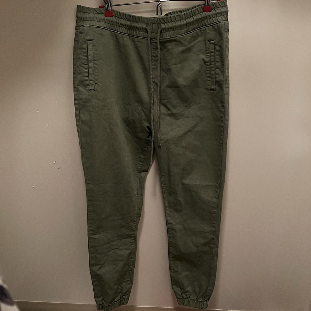 Army green joggers